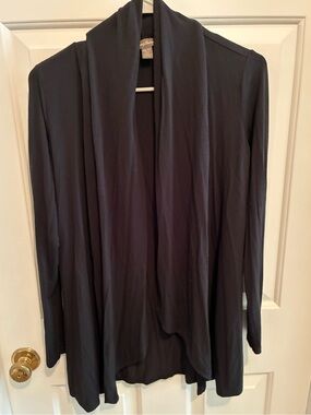 Tommy Bahama Black Stretch Buttonless Cardigan, XS